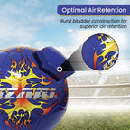 Vizari Soccer Ball For Youth & Adults - Blue & Orange - Size 4 | Inflatable Blaze Ball | Perfect For Training, Matches, Beaches