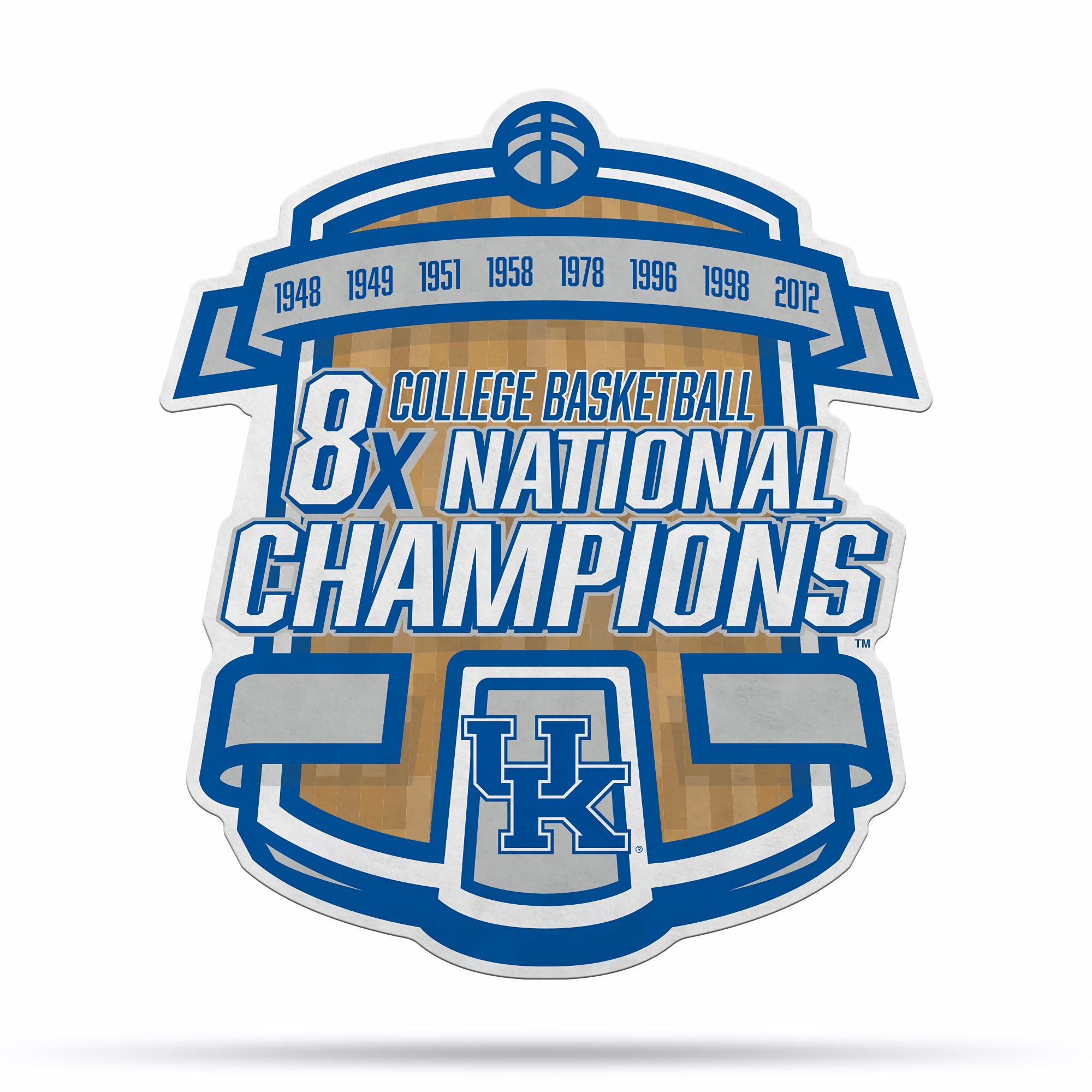 Rico Industries Ncaa Kentucky Wildcats Champ Shape Cut Pennant - Home And Living Room D  Cor - Soft Felt Ez To Hang