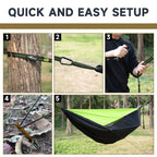 Travel Bird Camping Hammock With Mosquito Net And Sunshade, Backpacking Hammock With Ridge Rope Tree Straps, Lightweight Portabl