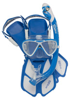 Cressi Mini Bonete Pro Dry Set, Blue/White, S/M