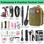 Survival Kit 256 In 1, First Aid Kit Survival Gear Tools Trauma Kit With Molle Pouch For Outdoor, Camping, Hunting, Hiking, Eart
