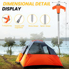20 Pack 8 Screw In Tent Stakes Heavy Duty- Ground Anchors Screw- Tent Pegs Camping Stakes- Hex Pegs Drillable Tent Stakes And He