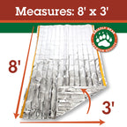 Emergency Thermal Tent- Reflective Mylar Survival Shelter- Xl Size Waterproof Tube Tent Retains Heat And Fits 2 Adults In All We