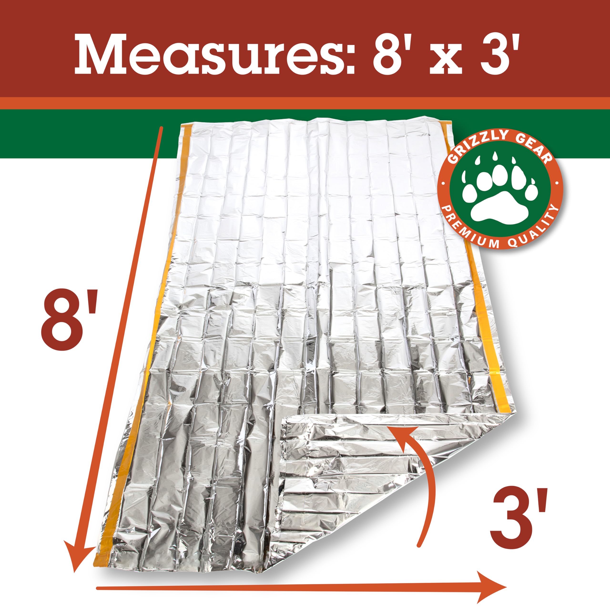 Emergency Thermal Tent- Reflective Mylar Survival Shelter- Xl Size Waterproof Tube Tent Retains Heat And Fits 2 Adults In All We