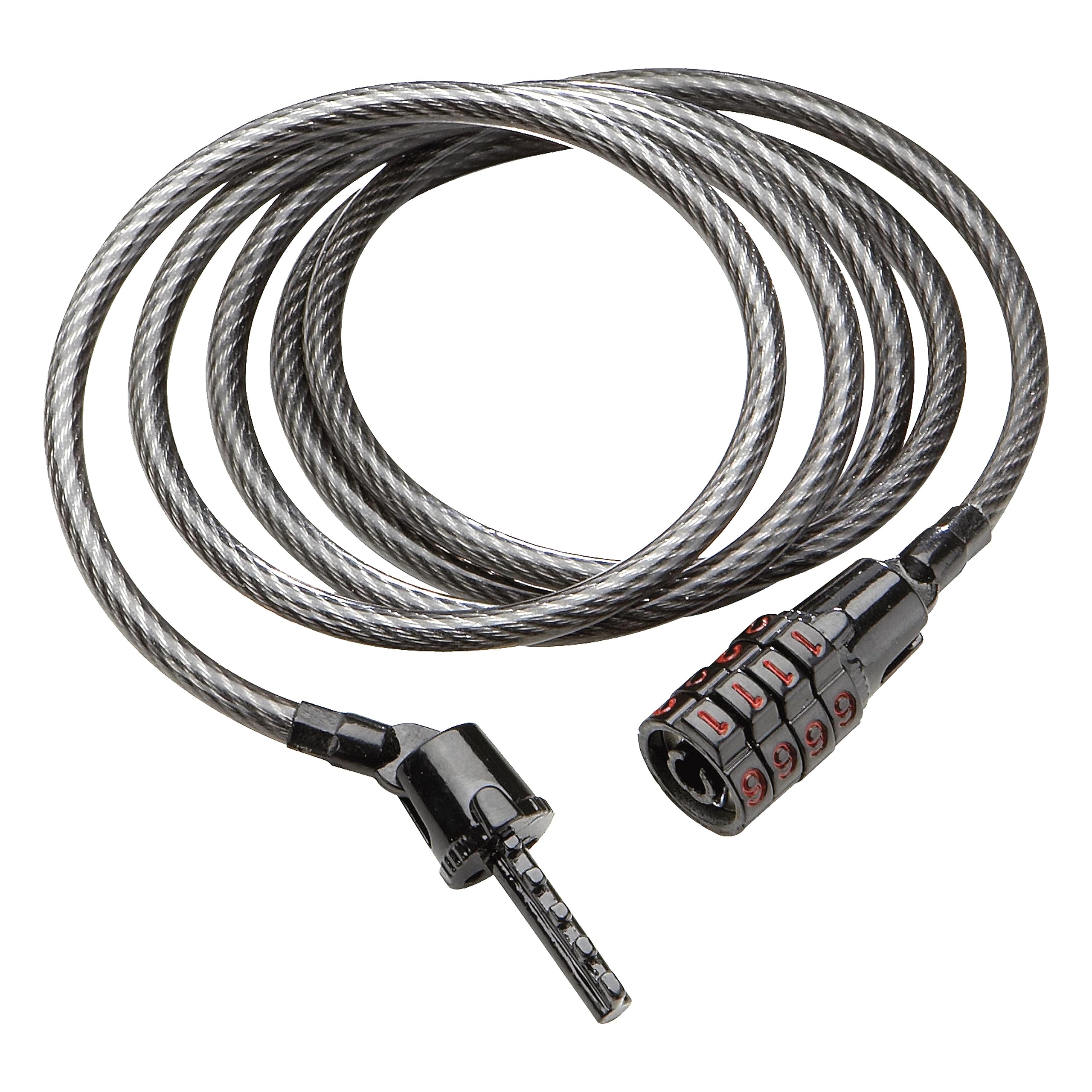 Kryptonite Keeper 512 Combo Bike Lock, 4ft. x 5mm Braided Steel Cable Anti-Theft Security Cable Lock with 4-Digit Combination fo