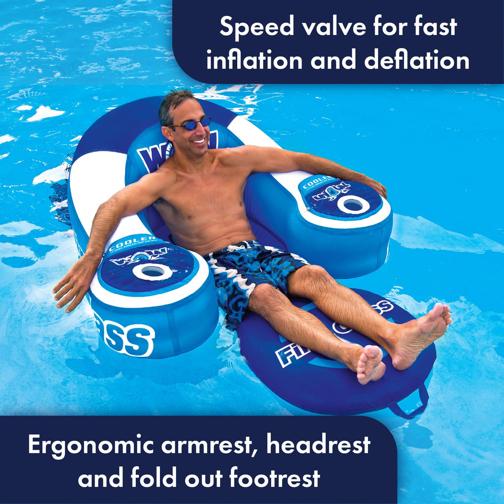 Wow Sports - Inflatable Pool Party Lounge - Single Salon Lounge Chair - Summer Accessory For Kids & Adults
