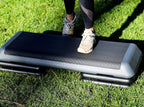Zeny 43'' Exercise Aerobic Step Platform Adjustable Fitness Stepper With 4 Detachable Risers Fitness Workout Stepper For Home Gy