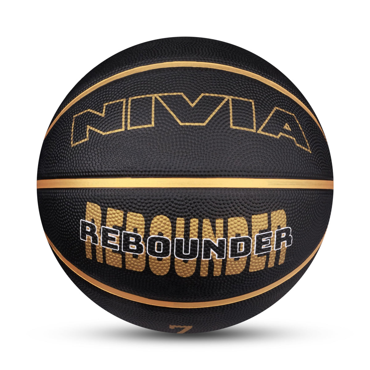 Nivia Rebounder Basketball, As Per Match Standard, 8 Panels, Soft Rubber Molded With Pebbled Texture, Butyl Bladder, To Play On