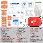 ?2023 New?Portable Small First Aid Kit Compact Medical Kits With With Compartments Eva Case For Car, Home, Outdoors, Sports, Cam