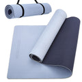 Coolmoon 1/4 Inch Thick Yoga Mat Double-Sided Non Slip,Yoga Mat For Women And Men,Fitness Mats With Carrying Strap,Eco Friendly 
