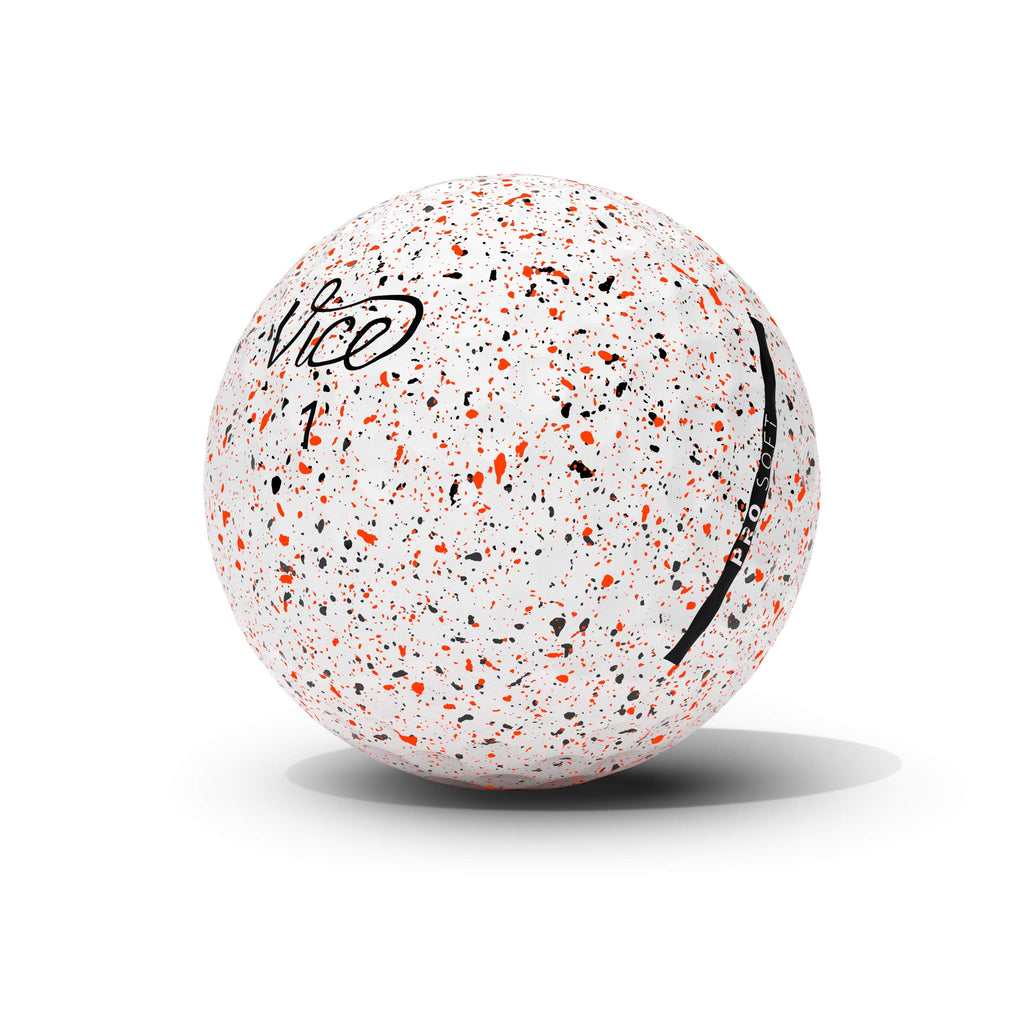 Vice Golf Pro Soft Drip Red 2020 | 12 Golf Balls | Features: 3-Piece Cast Urethane, Soft Feel, High Ball Flight Stability | Prof