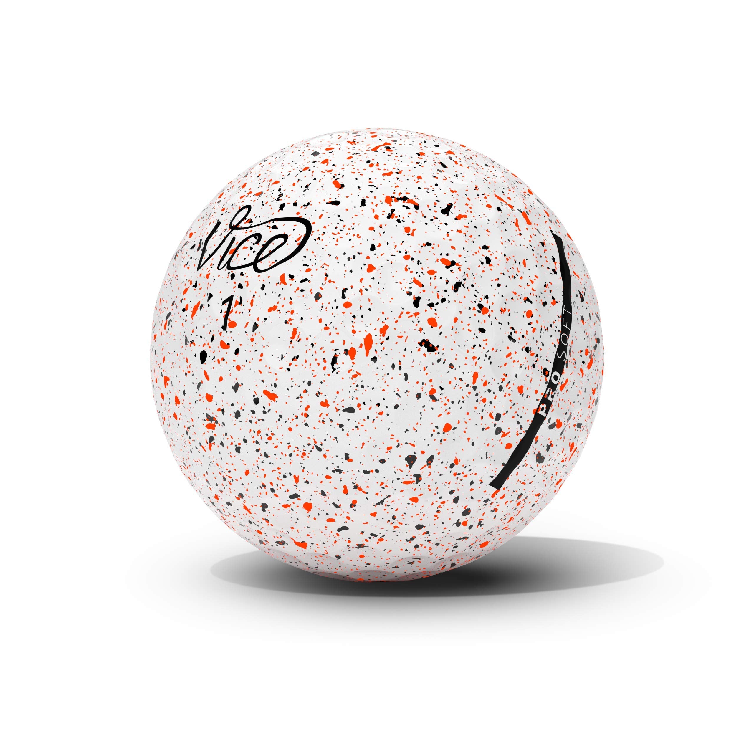 Vice Golf Pro Soft Drip Red 2020 | 12 Golf Balls | Features: 3-Piece Cast Urethane, Soft Feel, High Ball Flight Stability | Prof