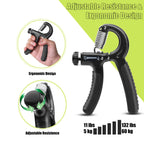 Exology Fitness Grip Strength Trainer 11Lbs-132Lbs (5Kg-60Kg)- Non Slip Hand Grip Strengthener With Stainless Steel Spring For I
