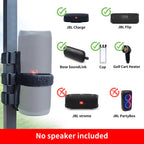 Homemount Portable Speaker Mount For Golf Cart Accessories - Adjustable Strap Fits Bluetooth Wireless Speaker Strap Attachment T