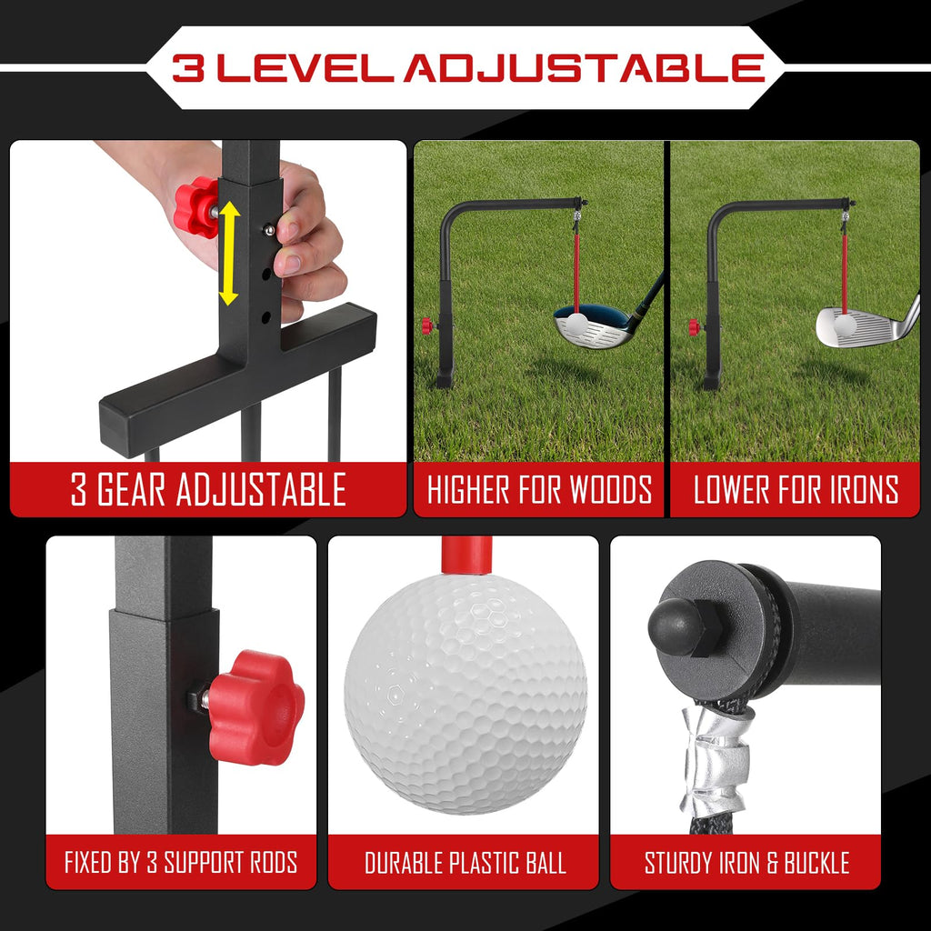 Kidzies Golf Swing Trainer Aid - Durable Iron Golf Practice Swing Groover & Hitting Training Aid - Golf Accessories For Any Leve