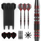 Accudart Soft Tip Dart Set 3.0 - Gunmetal Finish Steel Barrel - Hybrid Grip - Polycarbonate Shafts - Standard Shape Flights - Dr