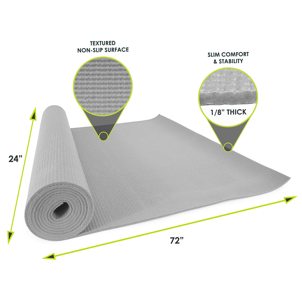Prosourcefit Classic Yoga Mat 1/8 (3Mm) Thick, Extra Long 72-Inch Lightweight Fitness Mat With Non-Slip Grip For Yoga, Pilates,