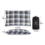 Redcamp Outdoor Camping Pillow Lightweight, Flannel Travel Pillow Cases, Removable Pillow Cover