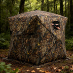 OLIXIS 270See Through Hunting Blind, 2-3 Person Pop Up Camouflage Tent with Carrying Bag, Portable Hunting Tent with Accessory B