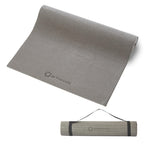Primasole Yoga Mat With Carry Strap For Yoga Pilates Fitness And Floor Workout At Home And Gym 1/4 Thick (Earth Brown Gray Color