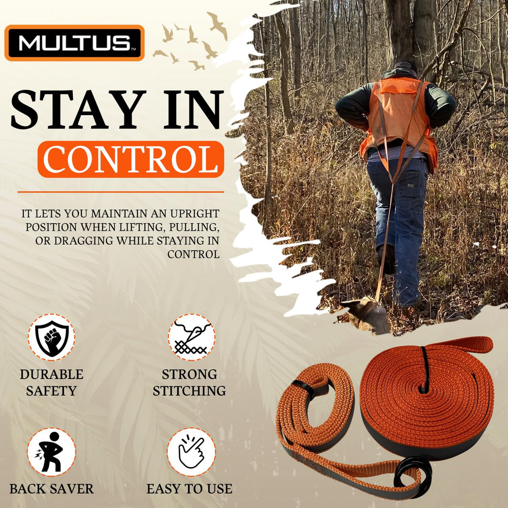 Multus Deer Drag Harness Quick And Easy To Use Hunting Gear For Deer Hunters - 2 Pack