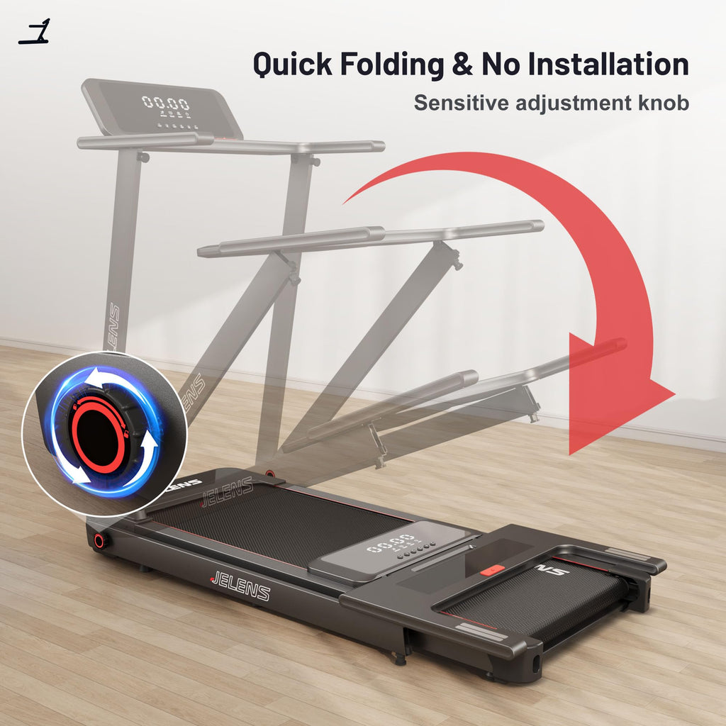 Treadmill With Desk Workstation, Walking Treadmill Pad, Portable Desk Treadmills For Home Small, Foldable Walking Pad With Handl