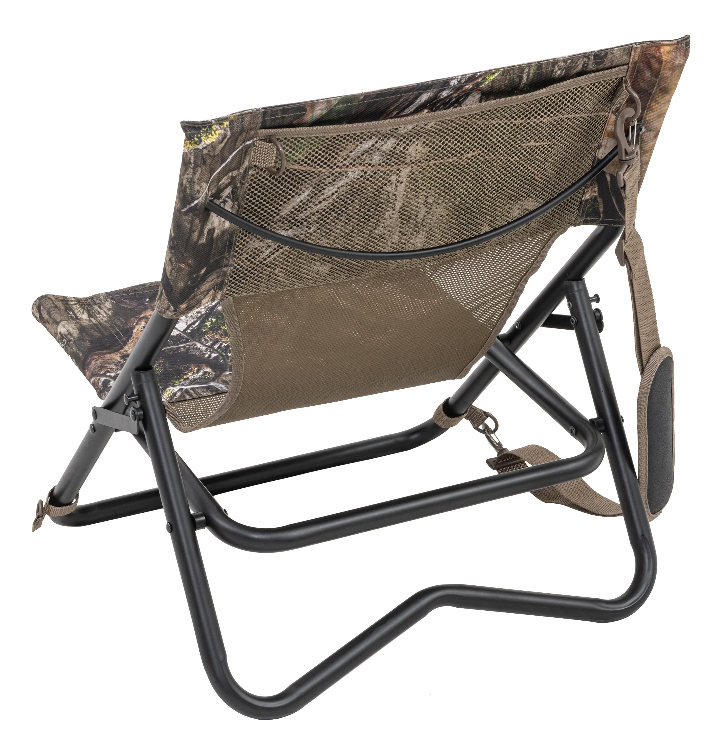 Browning Low-Profile Woodland Hunting Chair With Flat-Folding Design, Durable Steel Frame, Hanging Call Organizer Pocket, And Pa