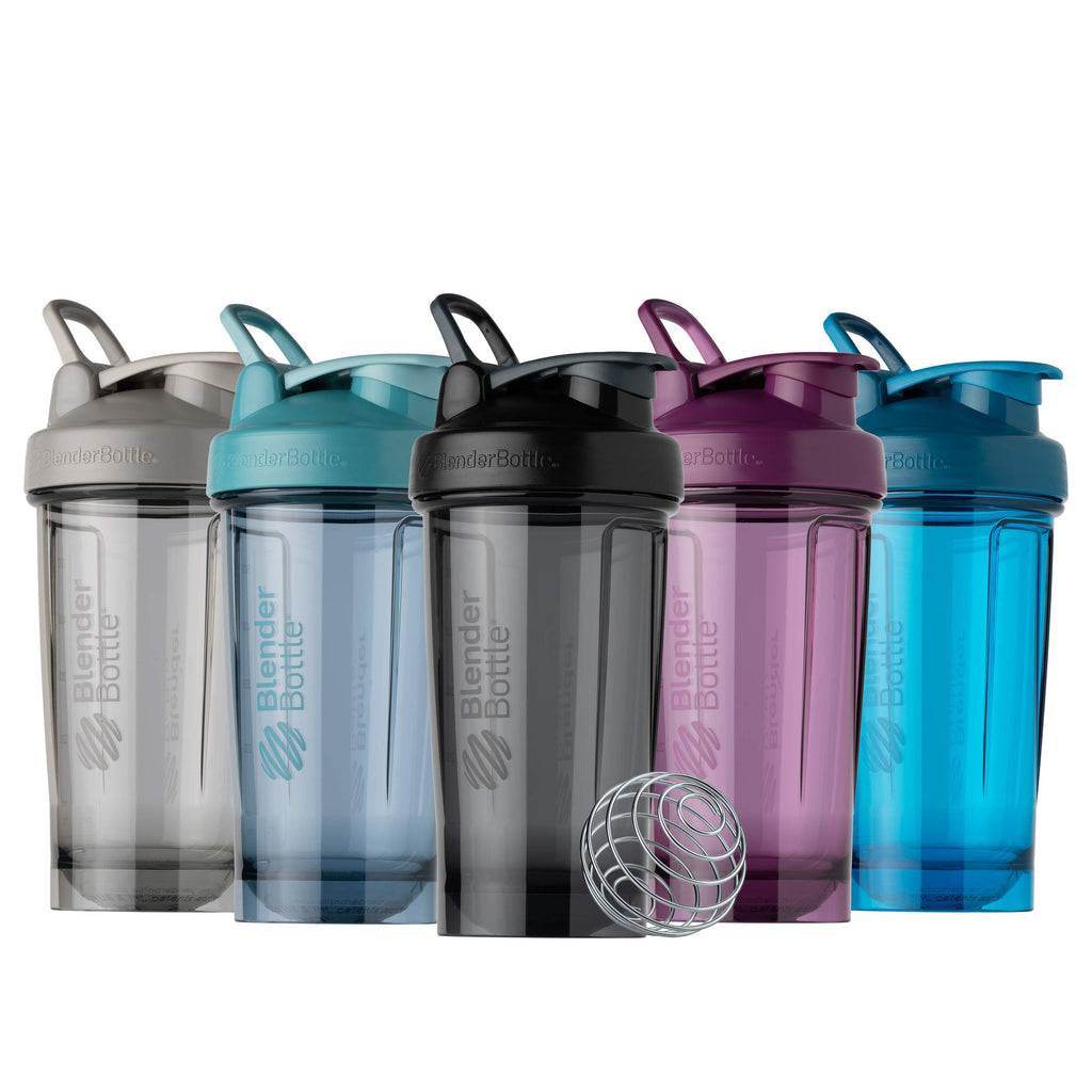 BlenderBottle Shaker Bottle Pro Series Perfect for Protein Shakes and Pre Workout, 24-Ounce, Ocean Blue