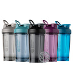 BlenderBottle Shaker Bottle Pro Series Perfect for Protein Shakes and Pre Workout, 24-Ounce, Ocean Blue