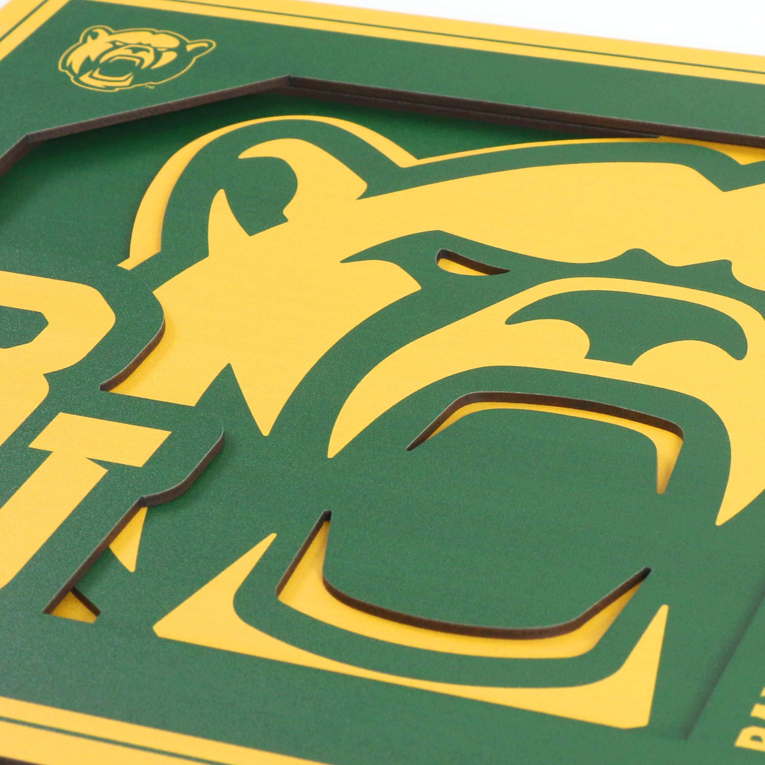 Youthefan Ncaa Baylor Bears 3D Logo Series Wall Art - 12X12