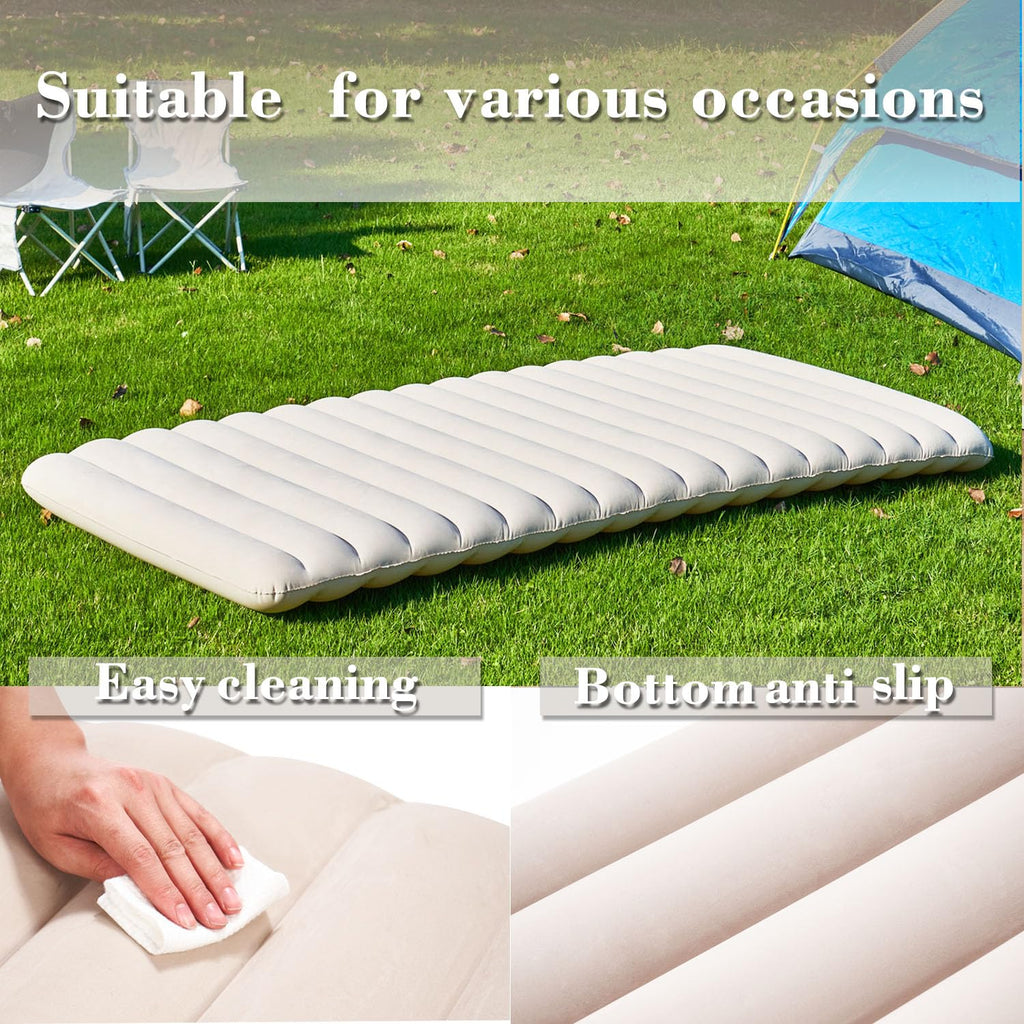 Outraveler Single Size Camping Air Mattress Inflatable Bed,Blow Up Mattress Sleeping Pad