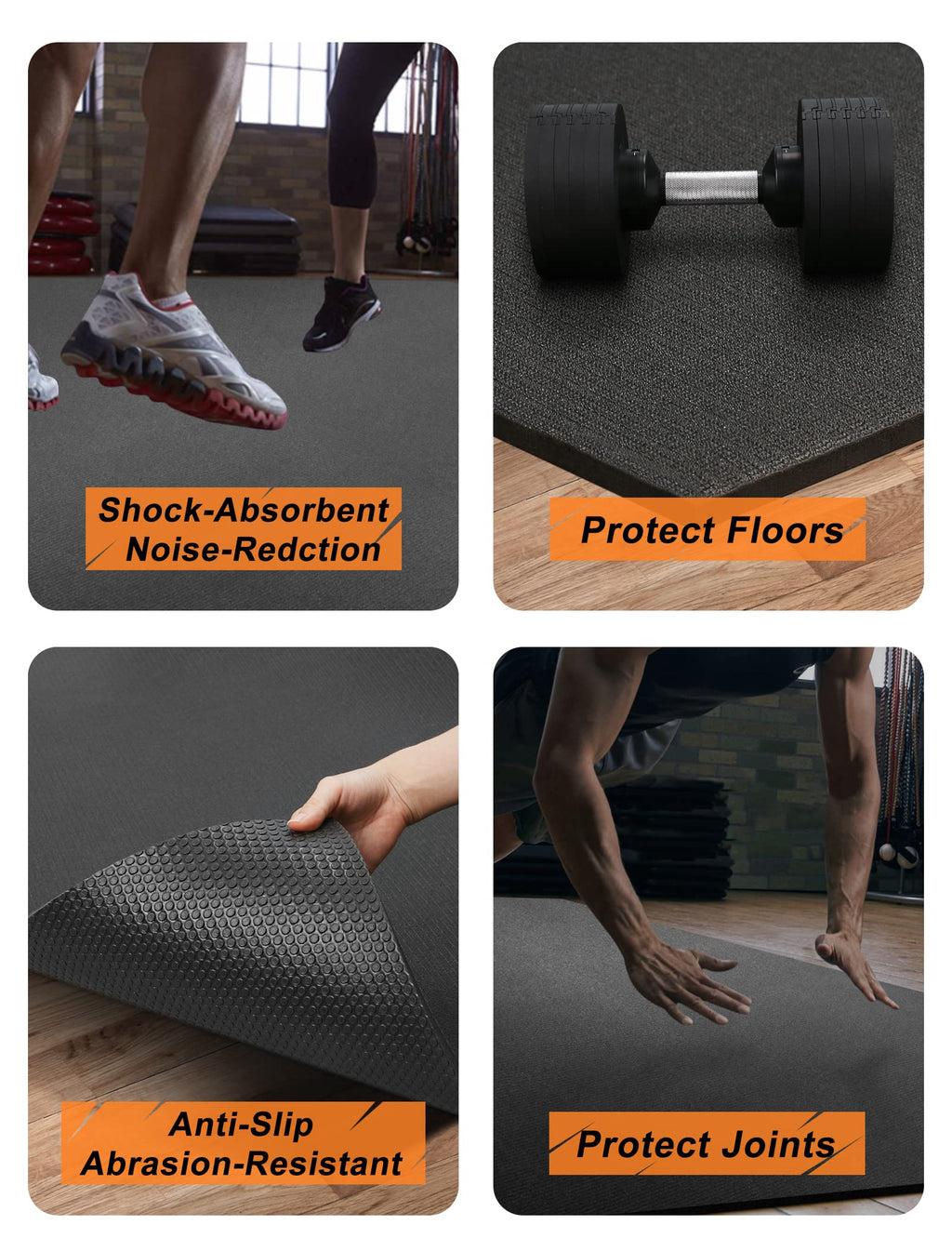 Large Workout Mat 12 'X6 'X7Mm Exercise Mat For Home Gym Workout Flooring Mat All Purpose Fitness Mat Non-Slip Yoga Mat Cardio M
