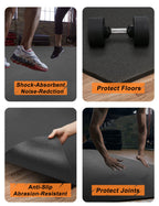Large Workout Mat 12 'X6 'X7Mm Exercise Mat For Home Gym Workout Flooring Mat All Purpose Fitness Mat Non-Slip Yoga Mat Cardio M
