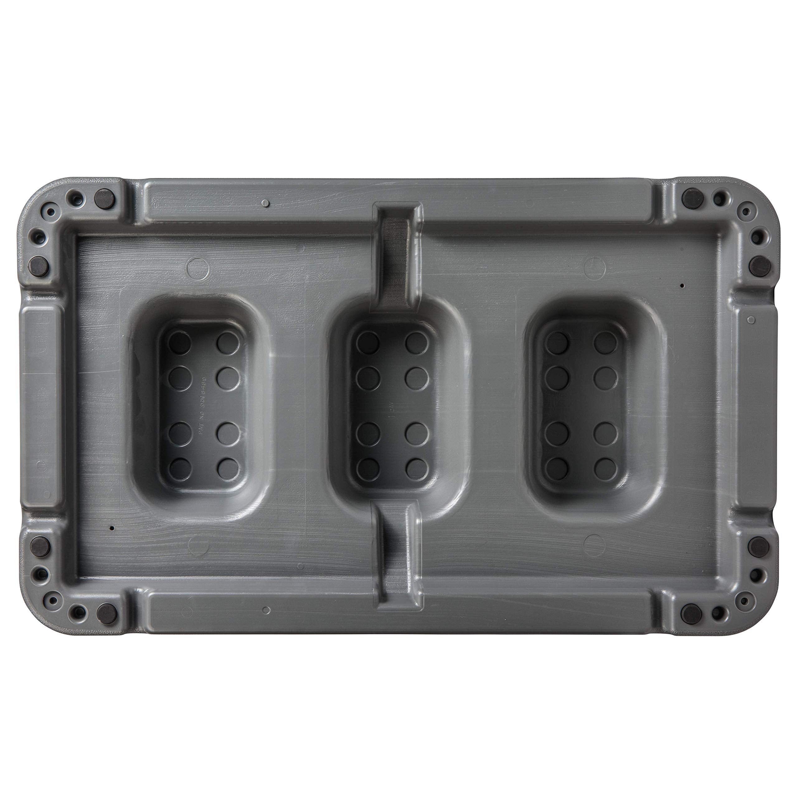 The Step (Made In Usa) 4 Inch Stackable Aerobic Exercise Platform (Grey) With Non-Slip Surface And Nonskid Feet To Prevent Slidi