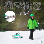 Gizmo Riders Stratos Snow Bobsled for Kids- 2 Person Steerable Snow Sled for Ages 3 and Up (Nimbus Ice Blue), (GRSTR-ASSORT)