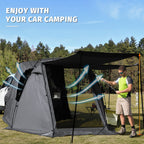 Kampkeeper Suv Car Tent, Tailgate Shade Awning Tent For Camping, Vehicle Camping Tents Outdoor Travel (Black)