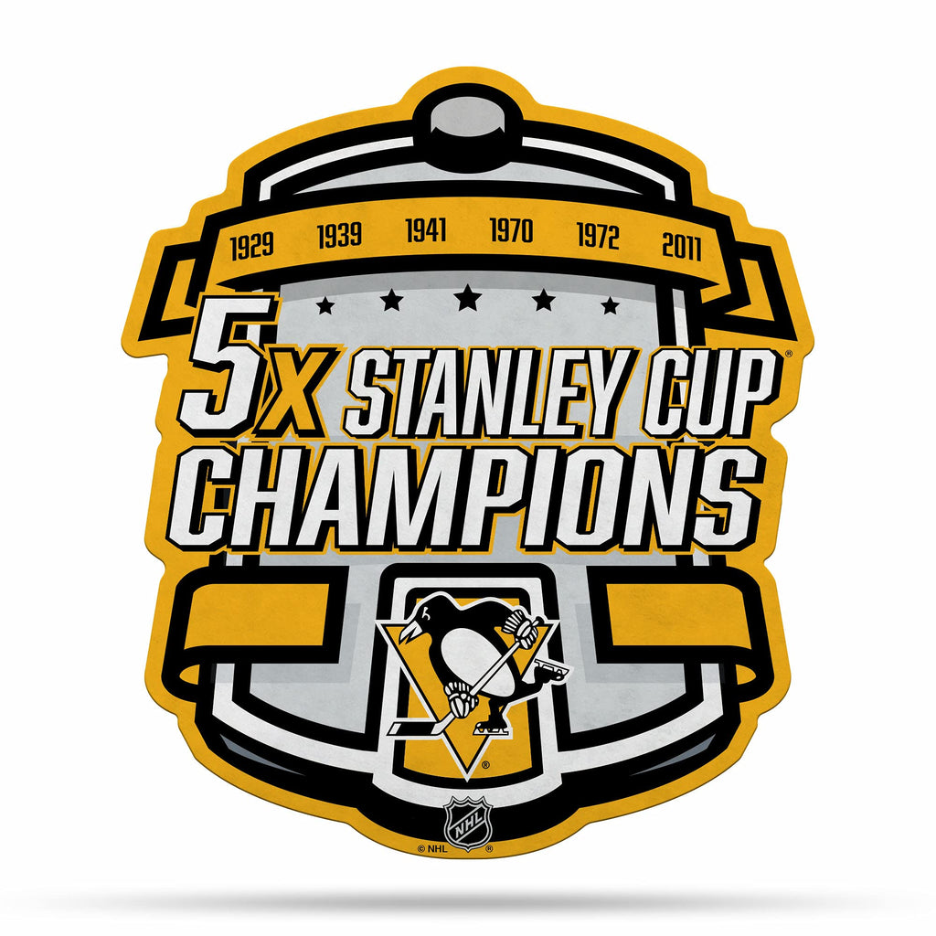 Rico Industries Nhl Pittsburgh Penguins Champ Shape Cut Pennant - Home And Living Room D  Cor - Soft Felt Ez To Hang