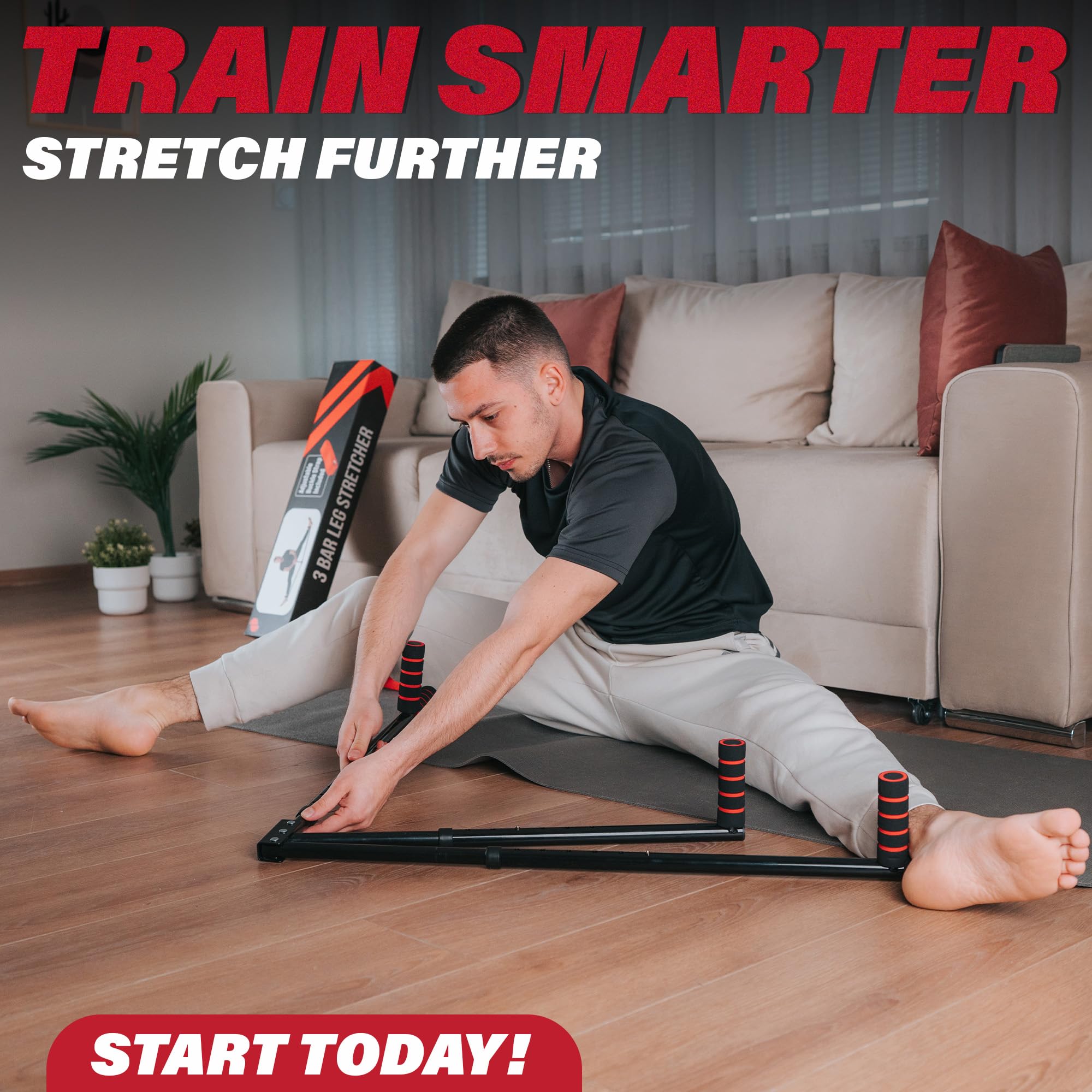 3 Bar Leg Stretcher - Stainless Steel Split Machine Mma Equipment Hamstring Stretcher Device Boosts Range Of Motion And Stretchi