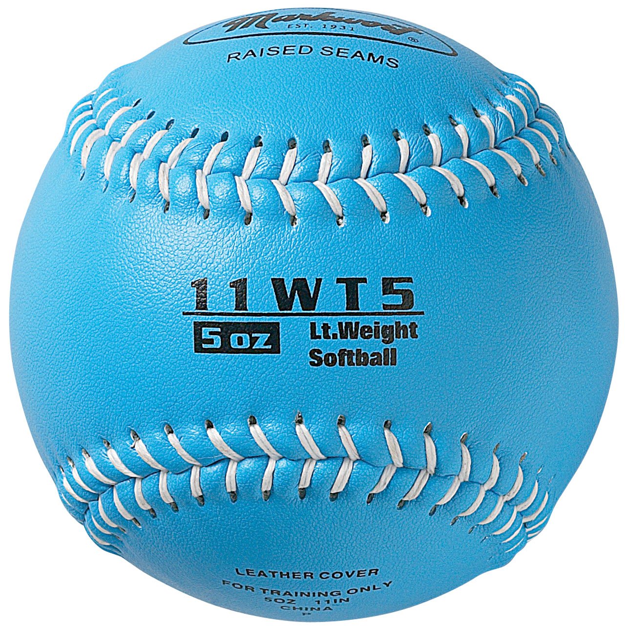 Markwort Color Coded Weighted 11-Inch Softball (5-Ounce, Columbia Blue)