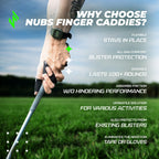 Jerkfit Nubs, Finger Caddies - Thumb And Finger Sleeves To Prevent Golf Blisters. (Black, Medium)