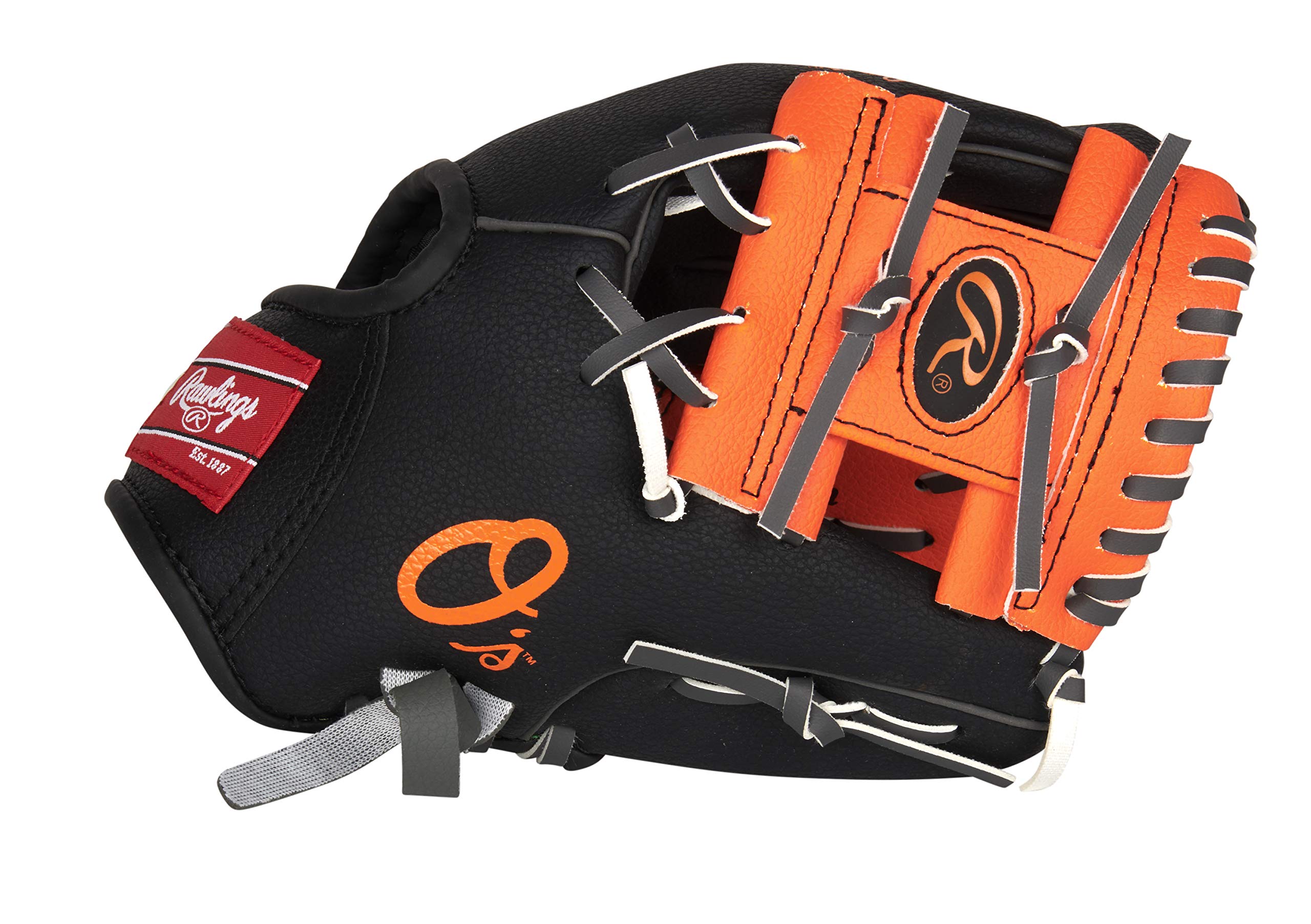 Rawlings MLB Team Logo Youth Glove Series, Baltimore Orioles, 10