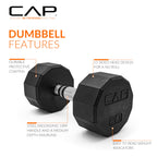 Cap Barbell 12-Sided Coated Dumbbell, 20 Lb