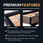 Hathaway Excalibur 9-Ft Shuffleboard Table For Great For Family Recreation Game Rooms, Designed With A Rustic Driftwood Finish W
