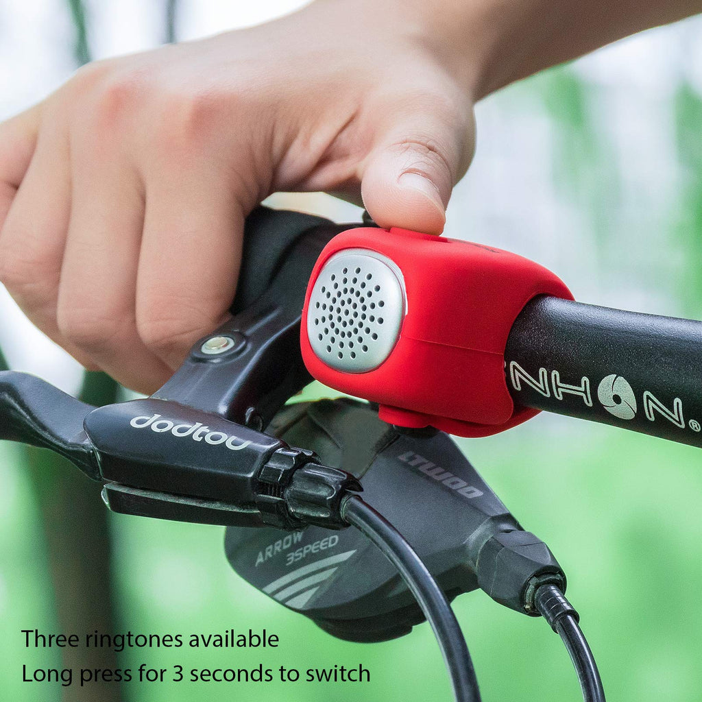 Rockbros Electra Bike Bell 90Db Electric Cycling Bells Horn Bicycle Horns Water-Resistant 3 Sound Modes Bike Bells Green