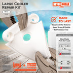 Neverbreak Parts - Igloo Cooler Replacement Parts - Large White Kit (3 Hinges, 2 Latches With Posts And Screws)  High Strength I