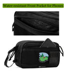 Golf Pouch Bag For Balls Accessories Valuables  Customizable With Hook-And-Loop Panel  Ideal Golfer Gift, Includes Tee-Holder An