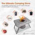Ncamp K2G Basic Compact Cooking Stove And Prep Surface Board Outdoor Camping Set Bundle
