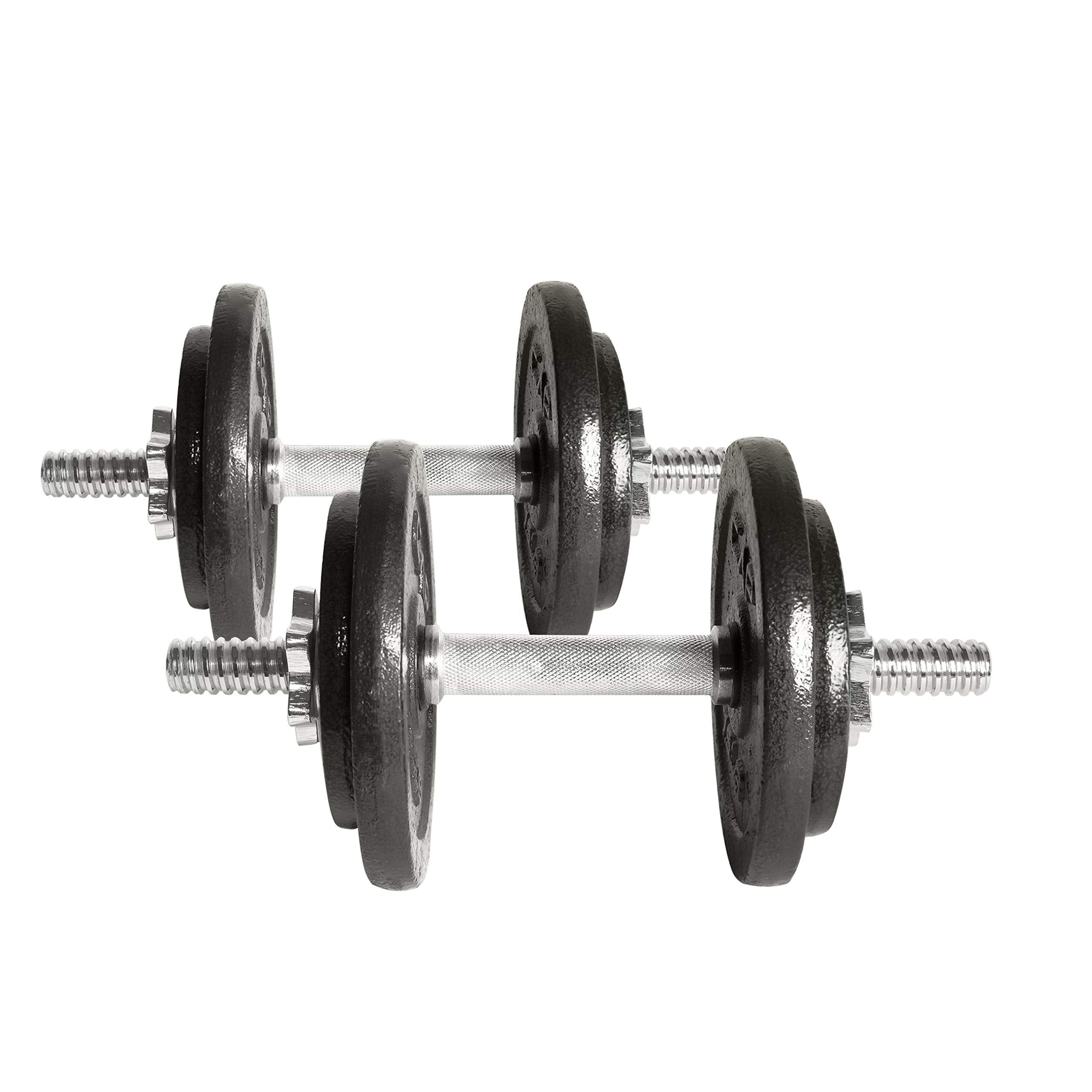 Cap Barbell 50-Pound Adjustable Dumbbell Weight Set, C. Black, 50 Lb, Pair