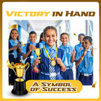 Gold Trophy Award Cups - Pack Of 12 Bulk 5 Inch Plastic Gold Mini Trophies For Party Favors, Props, Rewards, Trophy Cup Competit