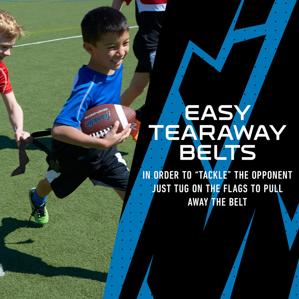 Franklin Sports Nfl Detroit Lions Flag Football Sets - Nfl Team Flag Football Belts And Flags - Flag Football Equipment For Kids